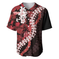 Ulaula Aloha Hawaii Lei Baseball Jersey Tropical Flowers Elegant Vibe - Polynesian Pride