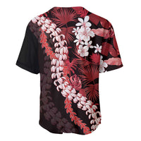 Ulaula Aloha Hawaii Lei Baseball Jersey Tropical Flowers Elegant Vibe - Polynesian Pride