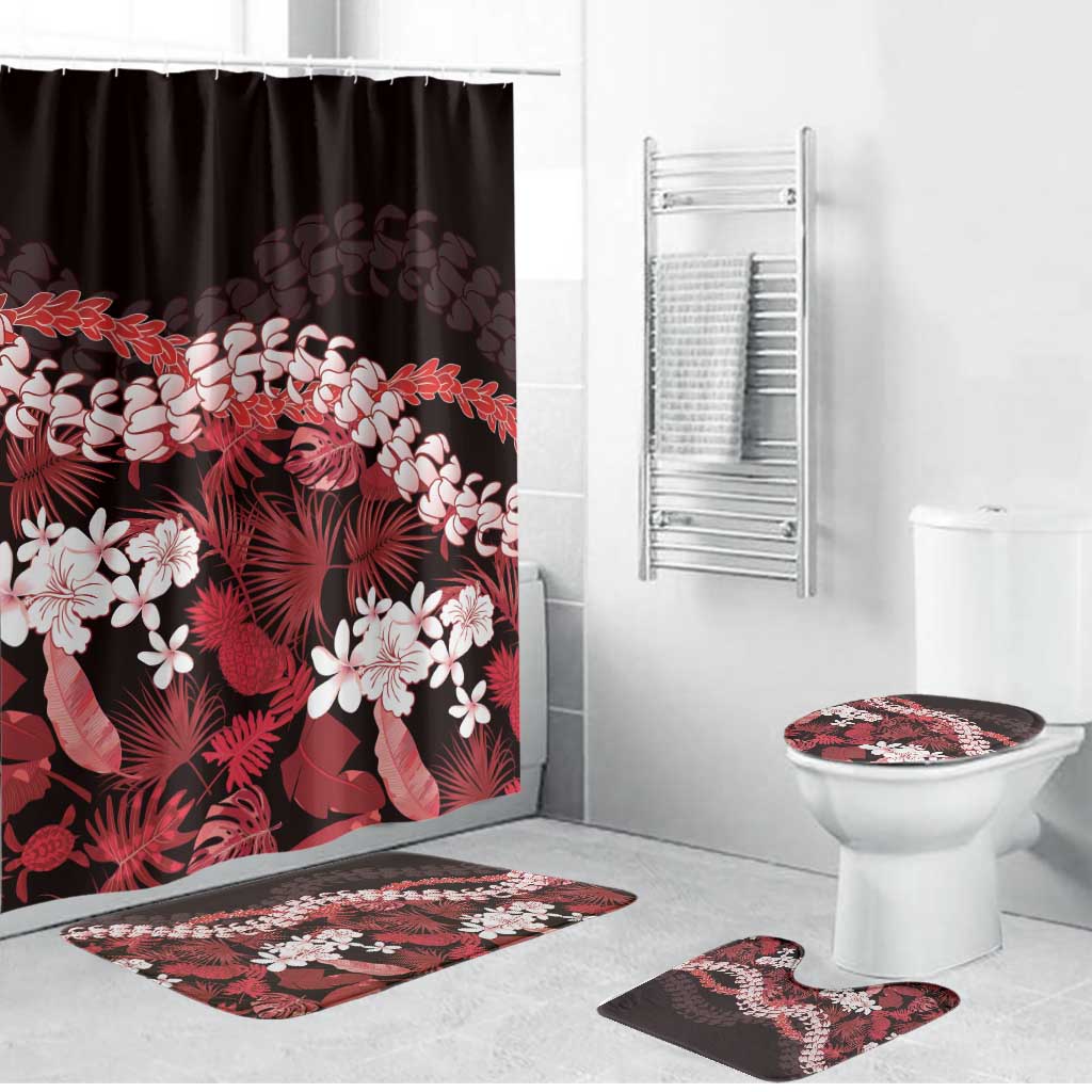 Ulaula Aloha Hawaii Lei Bathroom Set Tropical Flowers Elegant Vibe - Polynesian Pride