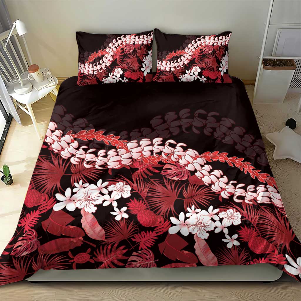 Ulaula Aloha Hawaii Lei Bedding Set Tropical Flowers Elegant Vibe - Polynesian Pride