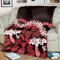 Ulaula Aloha Hawaii Lei Blanket Tropical Flowers Elegant Vibe - Polynesian Pride