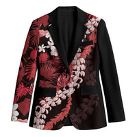 Ulaula Aloha Hawaii Lei Blazer Tropical Flowers Elegant Vibe - Polynesian Pride