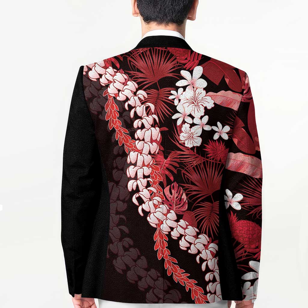 Ulaula Aloha Hawaii Lei Blazer Tropical Flowers Elegant Vibe - Polynesian Pride
