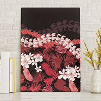 Ulaula Aloha Hawaii Lei Canvas Wall Art Tropical Flowers Elegant Vibe - Polynesian Pride
