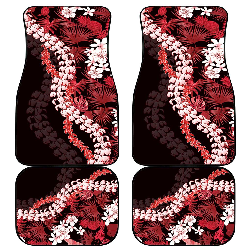 Ulaula Aloha Hawaii Lei Car Mats Tropical Flowers Elegant Vibe - Polynesian Pride