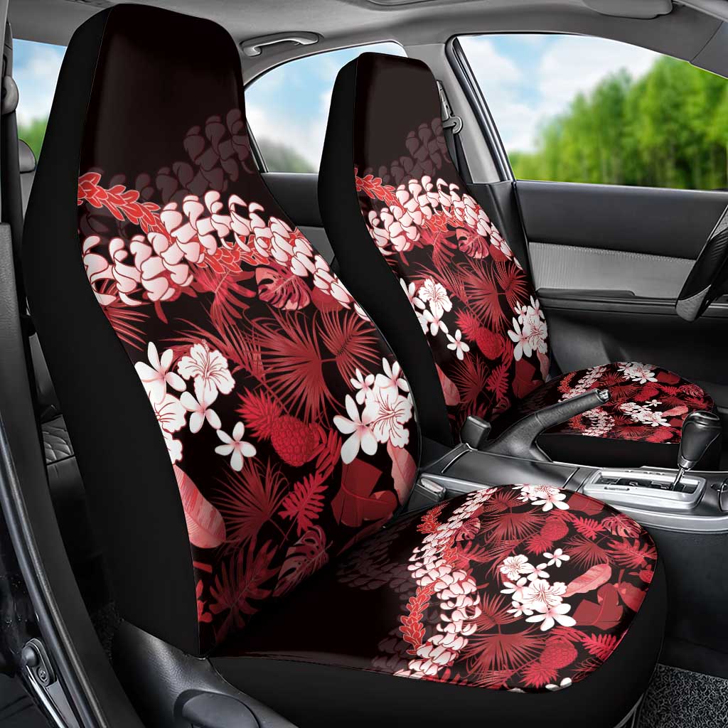 Ulaula Aloha Hawaii Lei Car Seat Cover Tropical Flowers Elegant Vibe - Polynesian Pride