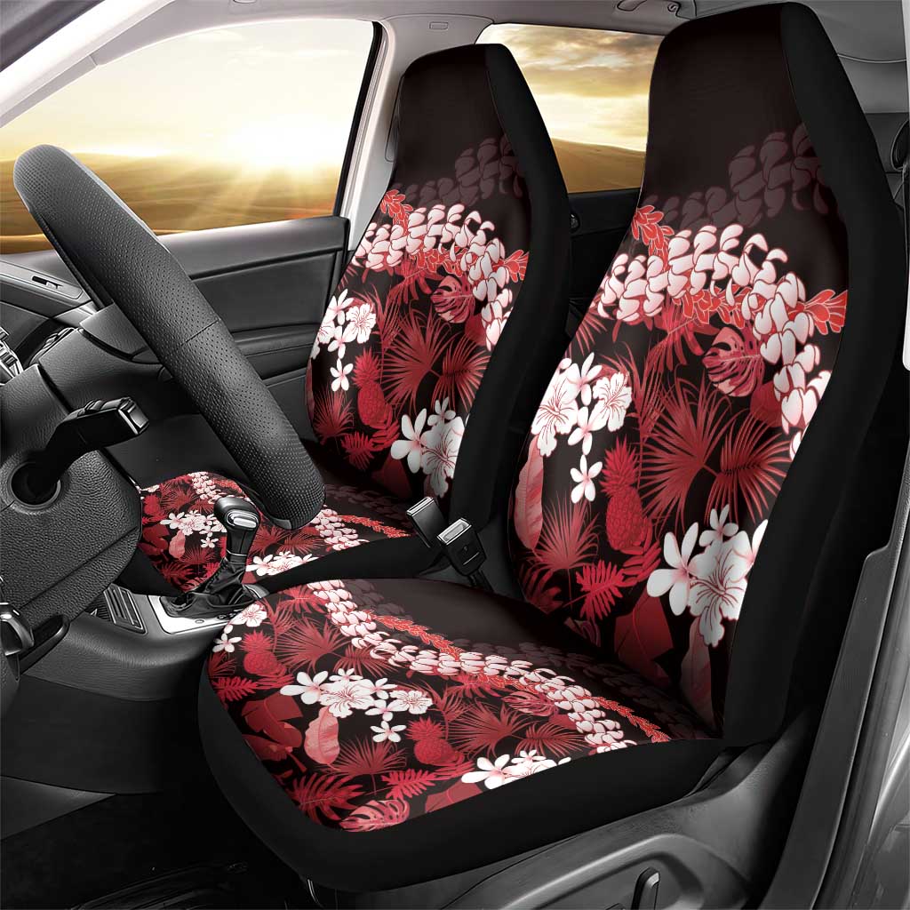 Ulaula Aloha Hawaii Lei Car Seat Cover Tropical Flowers Elegant Vibe - Polynesian Pride
