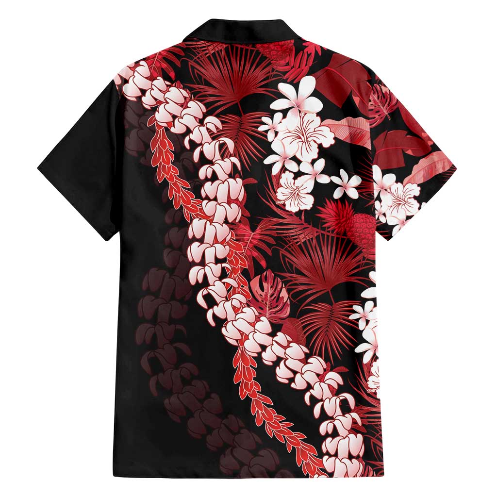 Ulaula Aloha Hawaii Lei Family Matching Long Sleeve Bodycon Dress and Hawaiian Shirt Tropical Flowers Elegant Vibe - Polynesian Pride