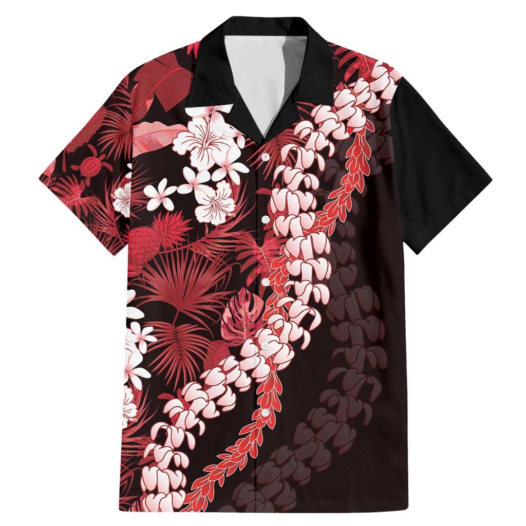 Ulaula Aloha Hawaii Lei Family Matching Mermaid Dress and Hawaiian Shirt Tropical Flowers Elegant Vibe - Polynesian Pride