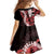 Ulaula Aloha Hawaii Lei Family Matching Off Shoulder Short Dress and Hawaiian Shirt Tropical Flowers Elegant Vibe - Polynesian Pride