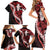 Ulaula Aloha Hawaii Lei Family Matching Short Sleeve Bodycon Dress and Hawaiian Shirt Tropical Flowers Elegant Vibe - Polynesian Pride