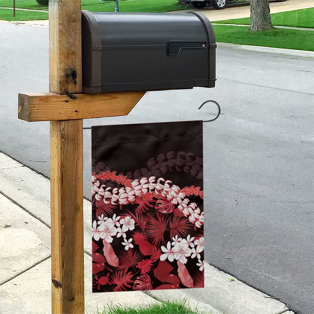 Ulaula Aloha Hawaii Lei Garden Flag Tropical Flowers Elegant Vibe - Polynesian Pride