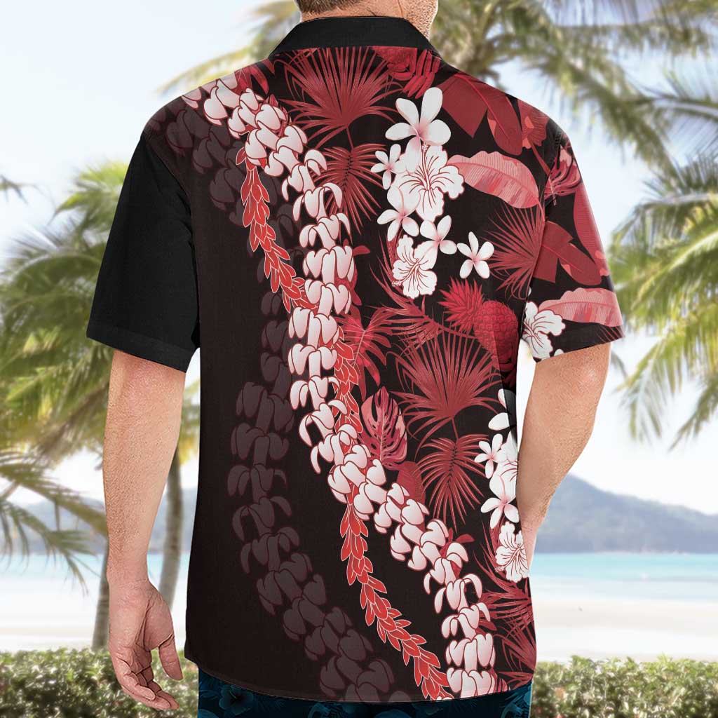 Ulaula Aloha Hawaii Lei Hawaiian Shirt Tropical Flowers Elegant Vibe - Polynesian Pride