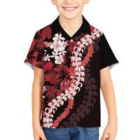 Ulaula Aloha Hawaii Lei Kid Hawaiian Shirt Tropical Flowers Elegant Vibe - Polynesian Pride