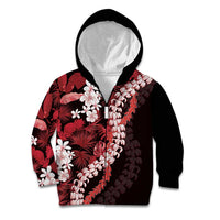Ulaula Aloha Hawaii Lei Kid Hoodie Tropical Flowers Elegant Vibe - Polynesian Pride