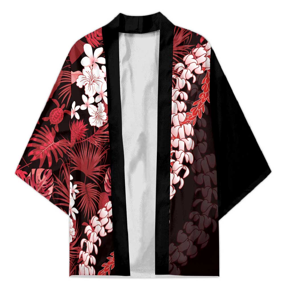 Ulaula Aloha Hawaii Lei Kimono Tropical Flowers Elegant Vibe - Polynesian Pride