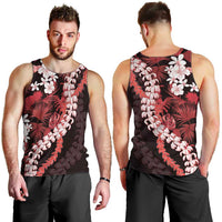 Ulaula Aloha Hawaii Lei Men Tank Top Tropical Flowers Elegant Vibe - Polynesian Pride