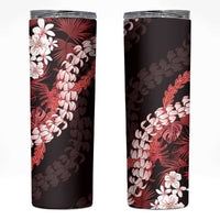 Ulaula Aloha Hawaii Lei Skinny Tumbler Tropical Flowers Elegant Vibe - Polynesian Pride