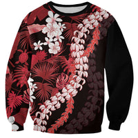 Ulaula Aloha Hawaii Lei Sweatshirt Tropical Flowers Elegant Vibe - Polynesian Pride
