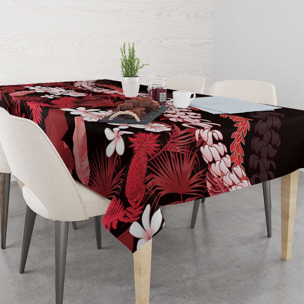 Ulaula Aloha Hawaii Lei Tablecloth Tropical Flowers Elegant Vibe - Polynesian Pride