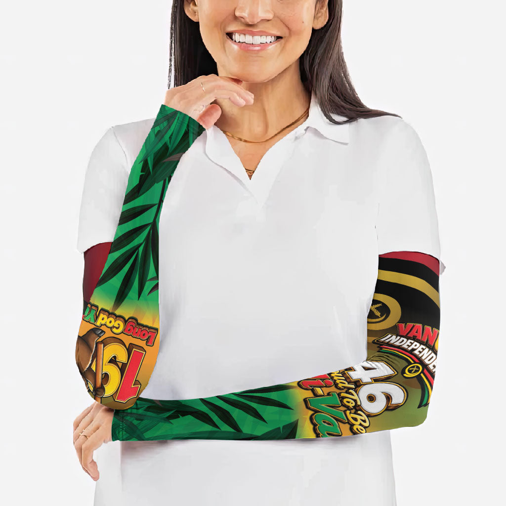 Vanuatu Independence Day Arm Sleeves Chibi Boar Proud To Be A Ni-Van