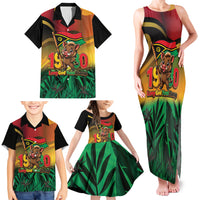 Vanuatu Independence Day Family Matching Tank Maxi Dress and Hawaiian Shirt Chibi Boar Proud To Be A Ni-Van