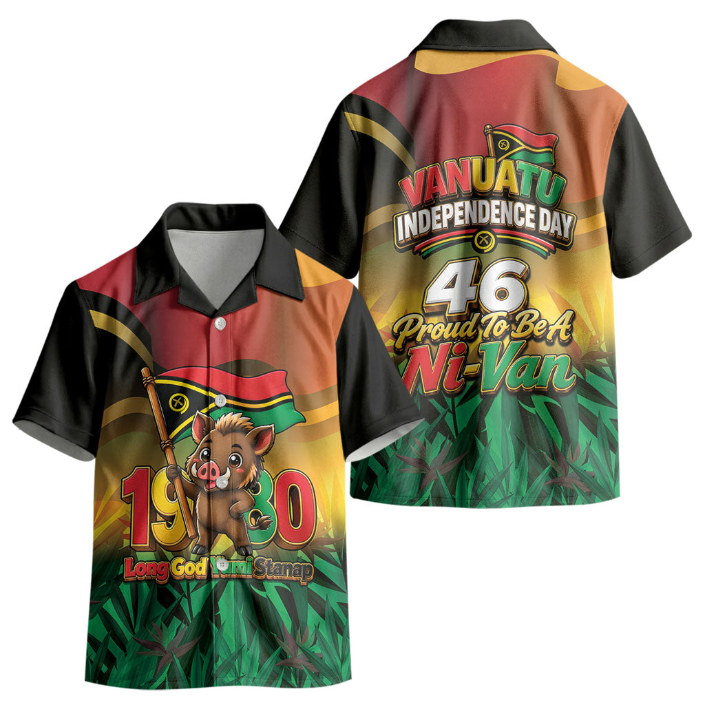 Vanuatu Independence Day Kid Hawaiian Shirt Chibi Boar Proud To Be A Ni-Van LT14 - Polynesian Pride