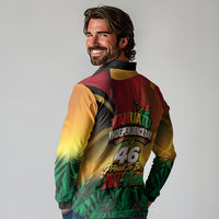Vanuatu Independence Day Long Sleeve Polo Shirt Chibi Boar Proud To Be A Ni-Van