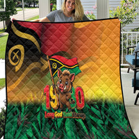 Vanuatu Independence Day Quilt Chibi Boar Proud To Be A Ni-Van