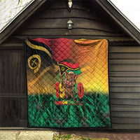 Vanuatu Independence Day Quilt Chibi Boar Proud To Be A Ni-Van