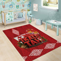 Tonga Rugby Custom Area Rug 2026 Go Ikale Tahi Ngatu Pattern