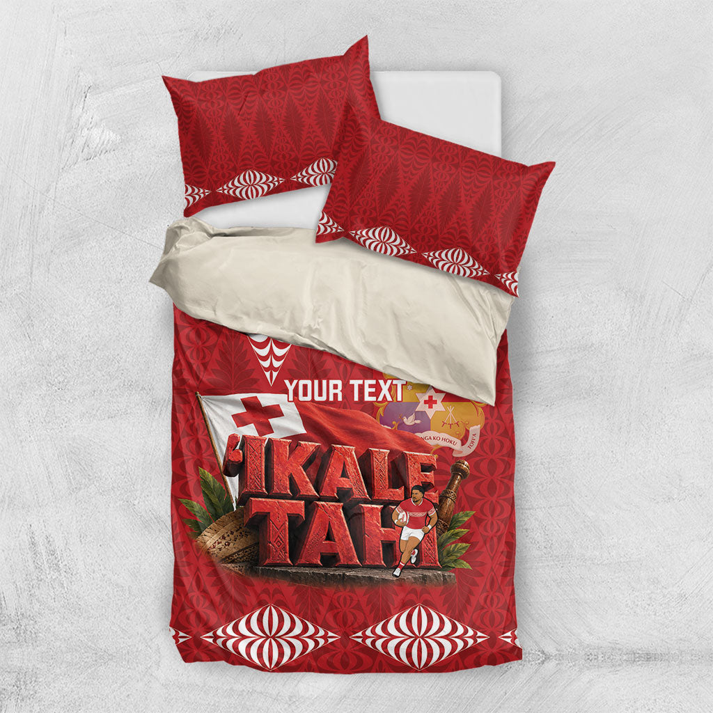 Tonga Rugby Custom Bedding Set 2026 Go Ikale Tahi Ngatu Pattern