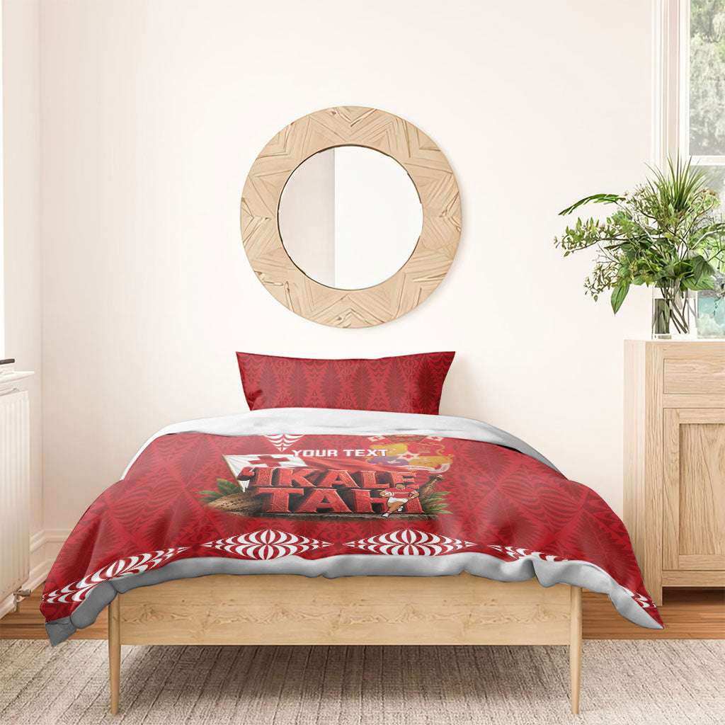 Tonga Rugby Custom Bedding Set 2026 Go Ikale Tahi Ngatu Pattern