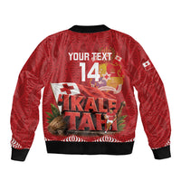Tonga Rugby Custom Bomber Jacket 2026 Go Ikale Tahi Ngatu Pattern