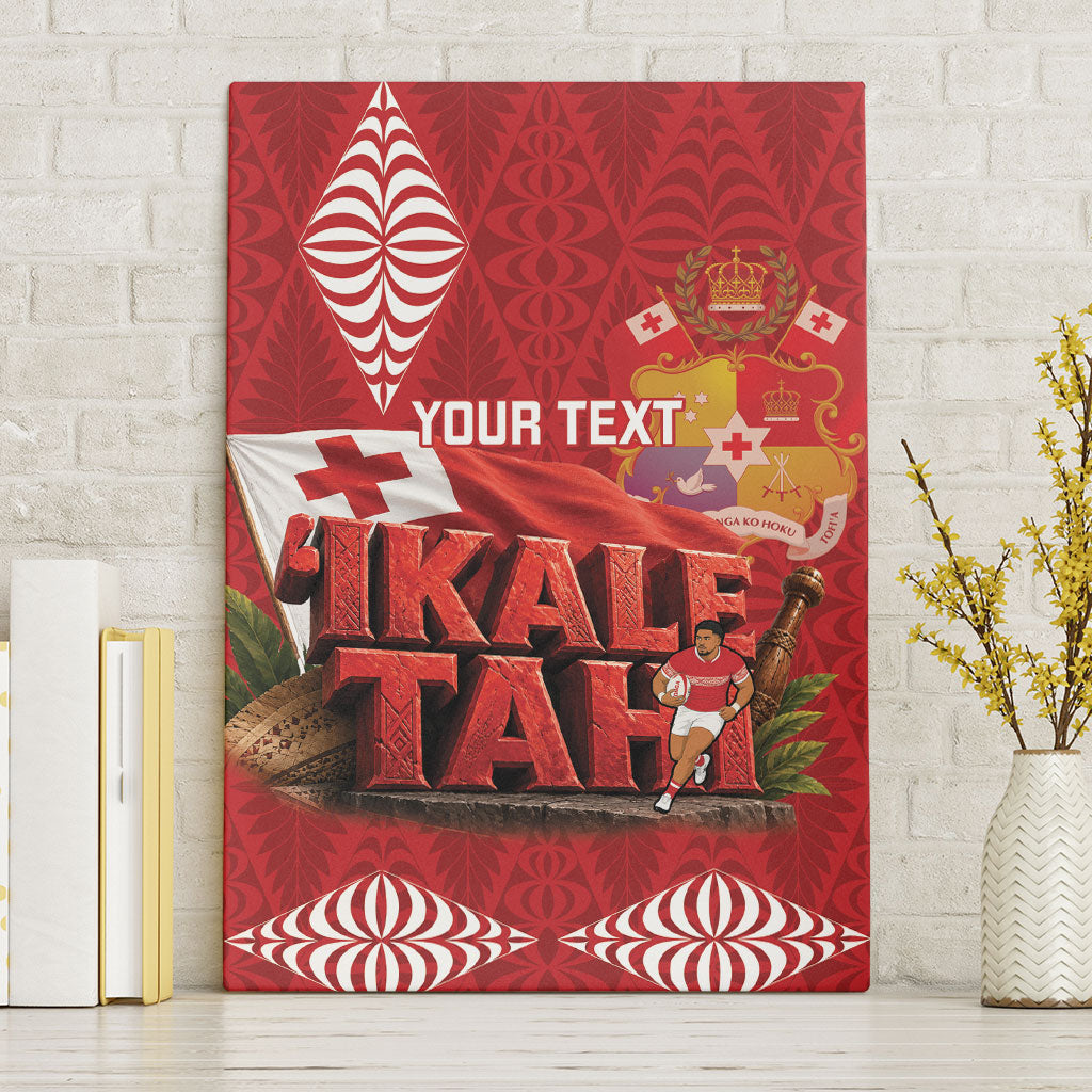Tonga Rugby Custom Canvas Wall Art 2026 Go Ikale Tahi Ngatu Pattern