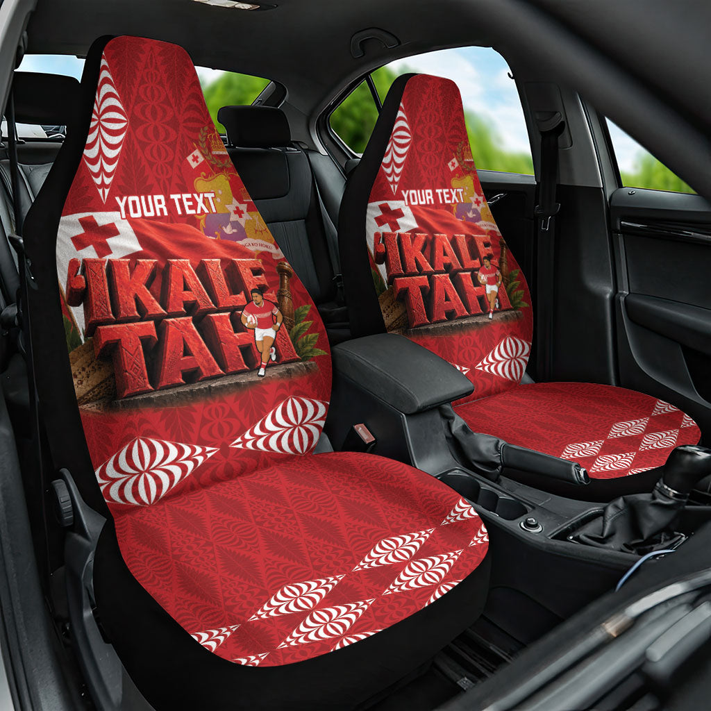 Tonga Rugby Custom Car Seat Cover 2026 Go Ikale Tahi Ngatu Pattern