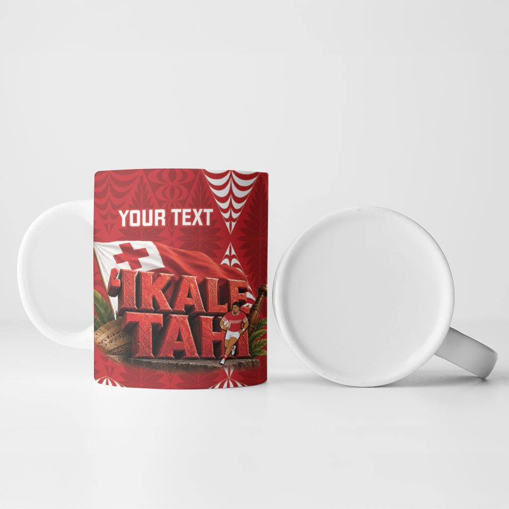 Tonga Rugby Custom Ceramic Mug 2026 Go Ikale Tahi Ngatu Pattern
