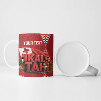 Tonga Rugby Custom Ceramic Mug 2026 Go Ikale Tahi Ngatu Pattern