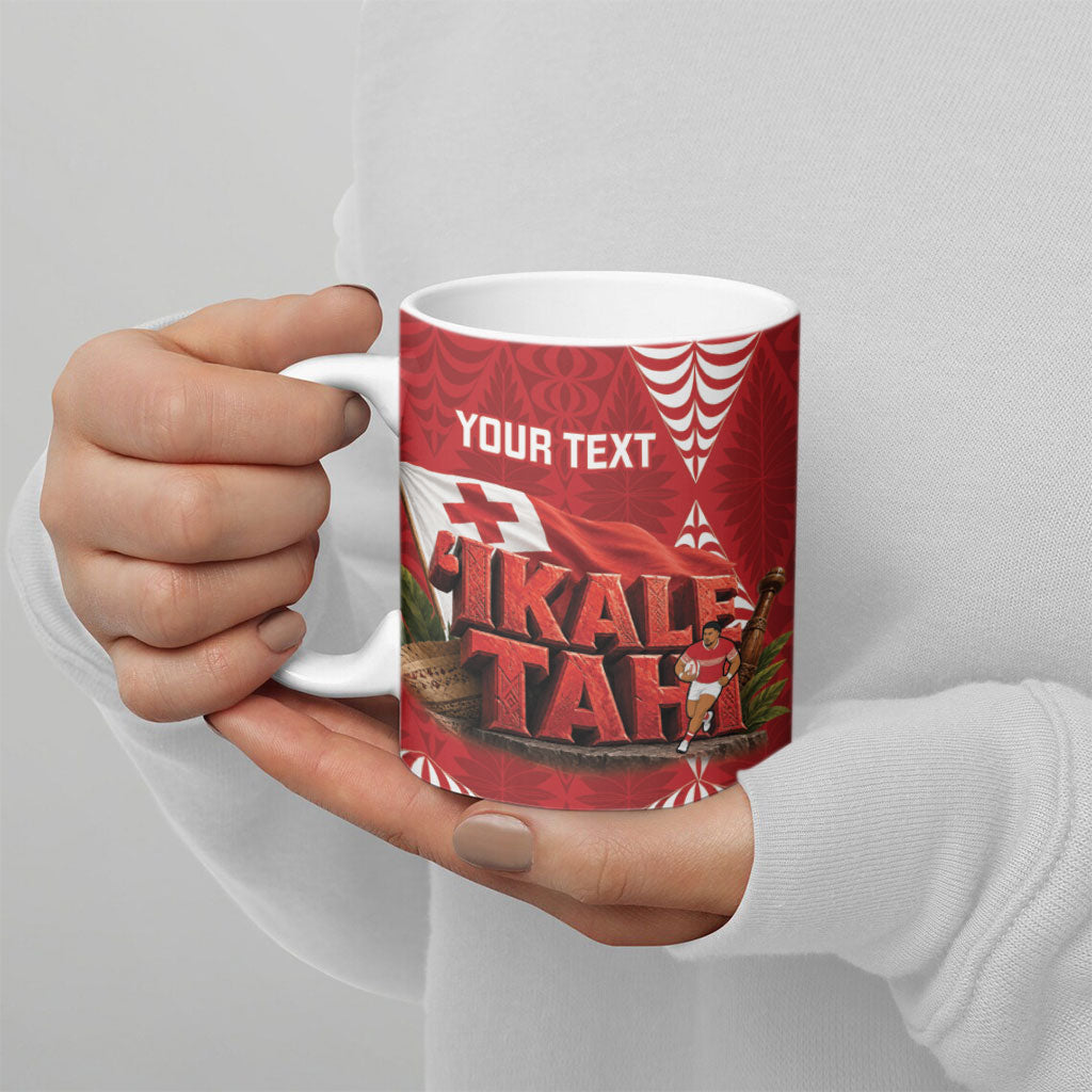 Tonga Rugby Custom Ceramic Mug 2026 Go Ikale Tahi Ngatu Pattern