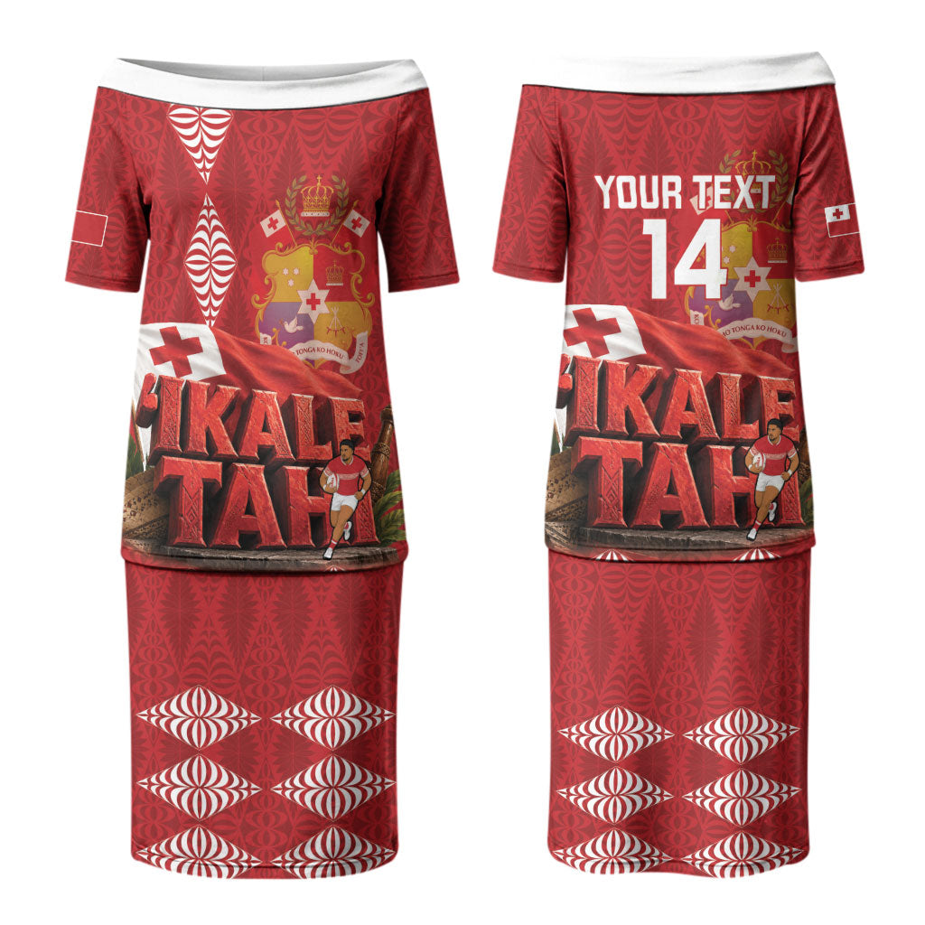 Tonga Rugby Custom Couples Matching Puletasi and Hawaiian Shirt 2026 Go Ikale Tahi Ngatu Pattern LT14 - Polynesian Pride