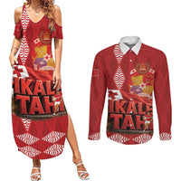 Tonga Rugby Custom Couples Matching Summer Maxi Dress and Long Sleeve Button Shirt 2026 Go Ikale Tahi Ngatu Pattern