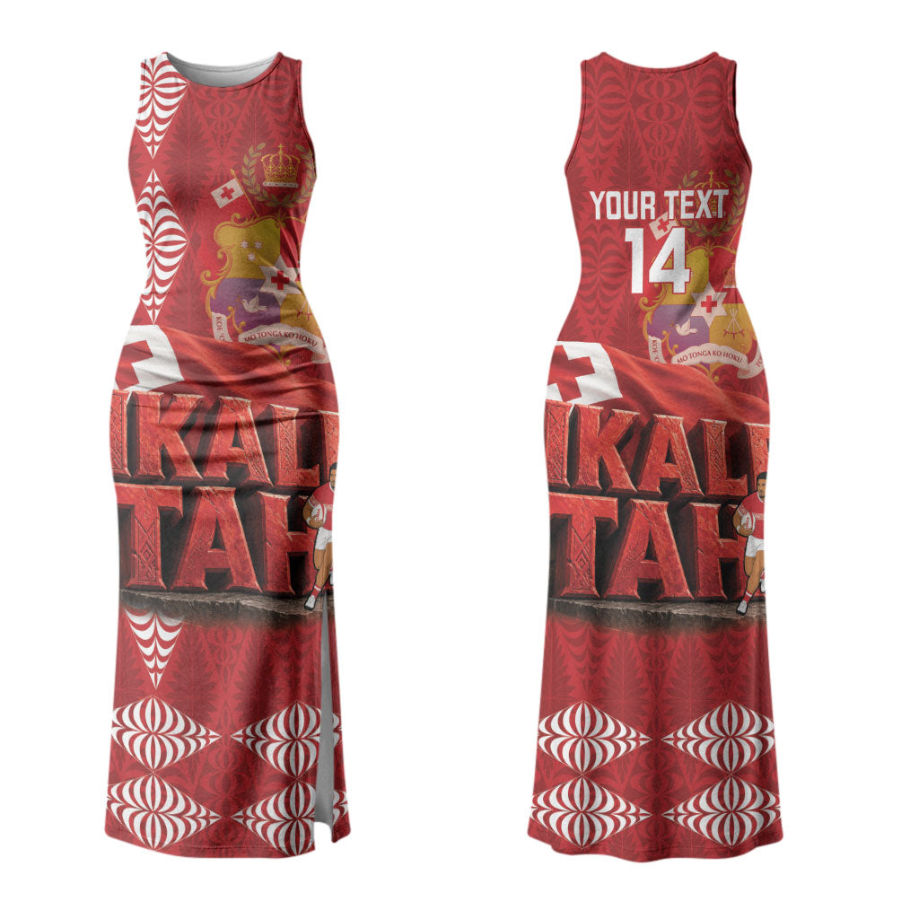 Tonga Rugby Custom Couples Matching Tank Maxi Dress and Hawaiian Shirt 2026 Go Ikale Tahi Ngatu Pattern LT14 - Polynesian Pride