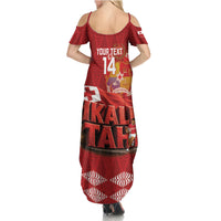 Tonga Rugby Custom Family Matching Summer Maxi Dress and Hawaiian Shirt 2026 Go Ikale Tahi Ngatu Pattern
