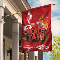 Tonga Rugby Custom Garden Flag 2026 Go Ikale Tahi Ngatu Pattern
