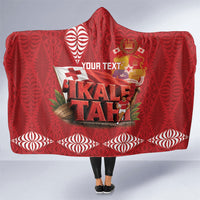 Tonga Rugby Custom Hooded Blanket 2026 Go Ikale Tahi Ngatu Pattern