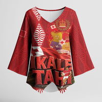 Tonga Rugby Custom Kimono Sleeve Blouse 2026 Go Ikale Tahi Ngatu Pattern