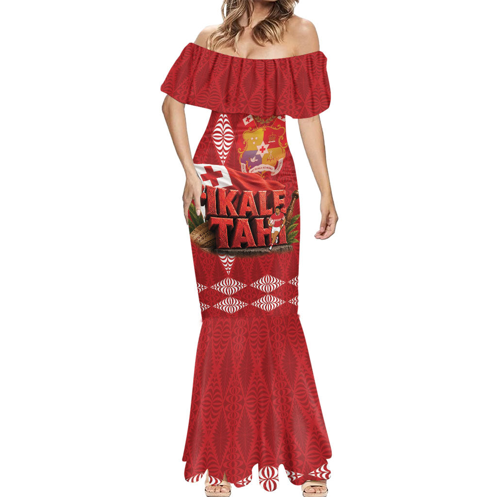 Tonga Rugby Custom Mermaid Dress 2026 Go Ikale Tahi Ngatu Pattern