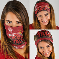 Tonga Rugby Custom Neck Gaiter 2026 Go Ikale Tahi Ngatu Pattern