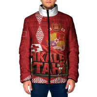 Tonga Rugby Custom Padded Jacket 2026 Go Ikale Tahi Ngatu Pattern