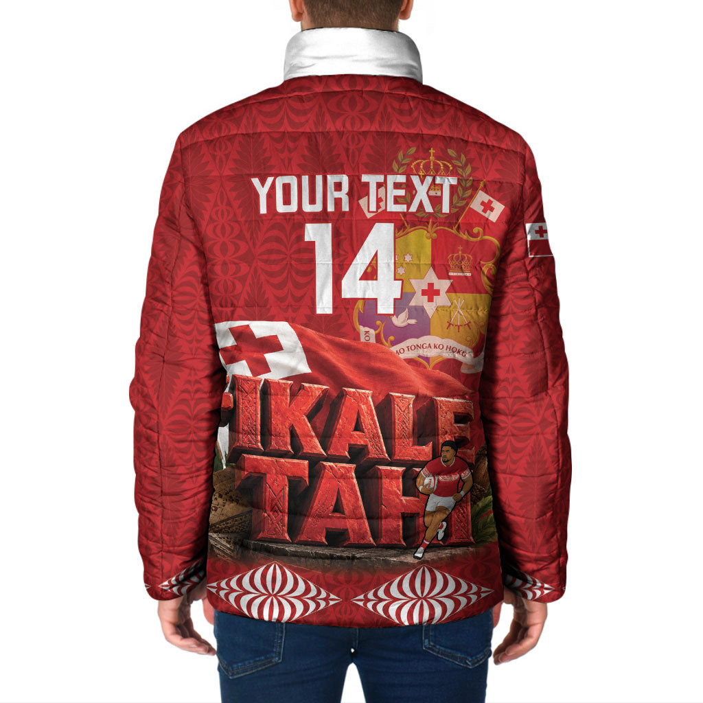 Tonga Rugby Custom Padded Jacket 2026 Go Ikale Tahi Ngatu Pattern